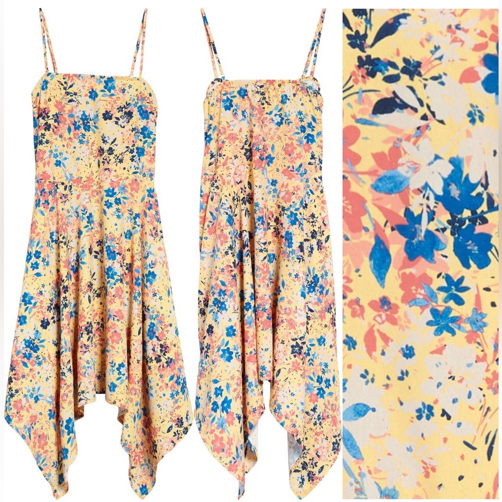 Kids yellow floral dress 14
